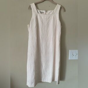 Vintage Evan Picone White Sheath Dress 14P